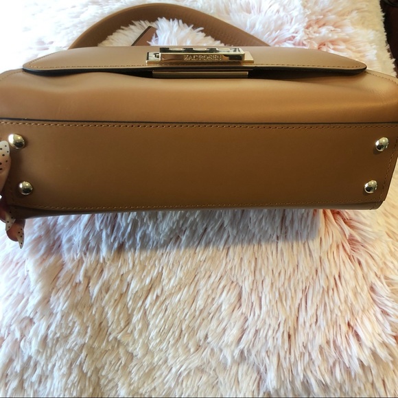 ZAC POSEN Eartha Zip Top Crossbody, Camel color, NWT. - Picture 11 of 12